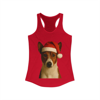 Santa Paws Basenji Women's Racerback Tank