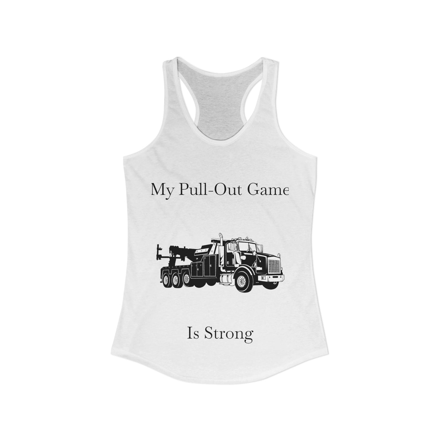 Pull Out Heavy Tow Truck Women's Racerback Tank