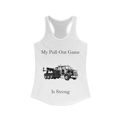 Pull Out Heavy Tow Truck Women's Racerback Tank