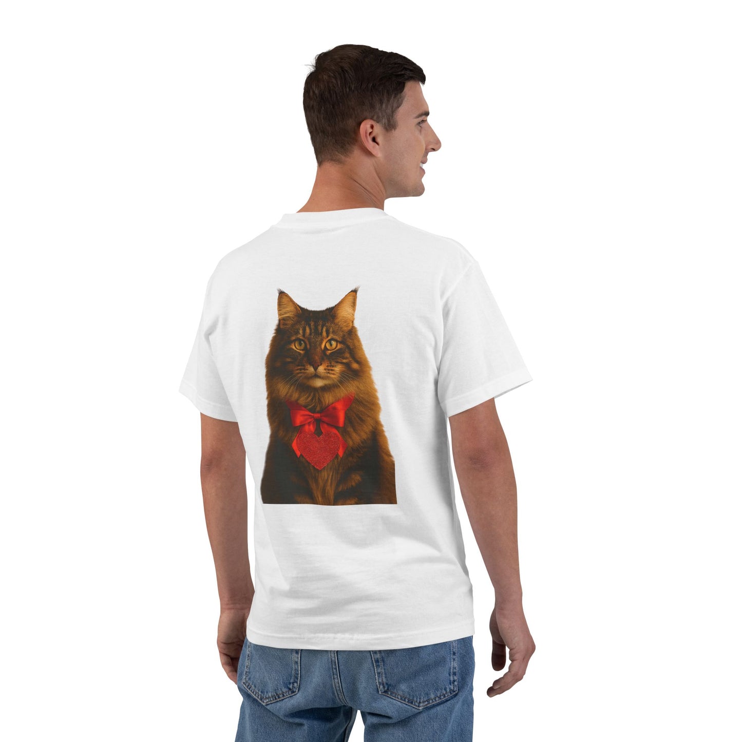 Cupid's Companion Cat Men's Short-Sleeve Crewneck Tee
