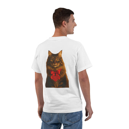 Cupid's Companion Cat Men's Short-Sleeve Crewneck Tee