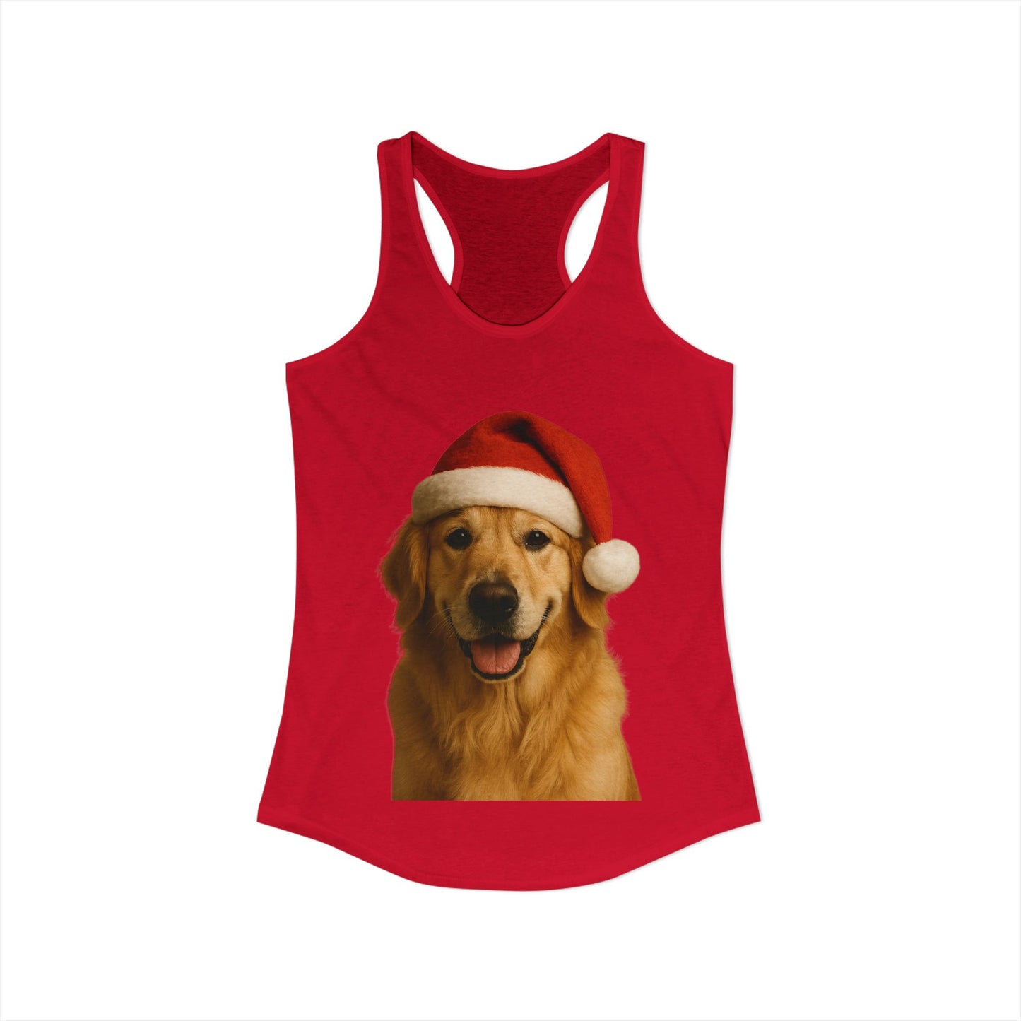 Santa Paws Golden Women's Racerback Tank