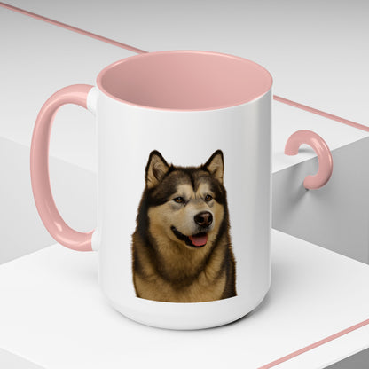 Malamute Head 2-Tone Coffee Mug