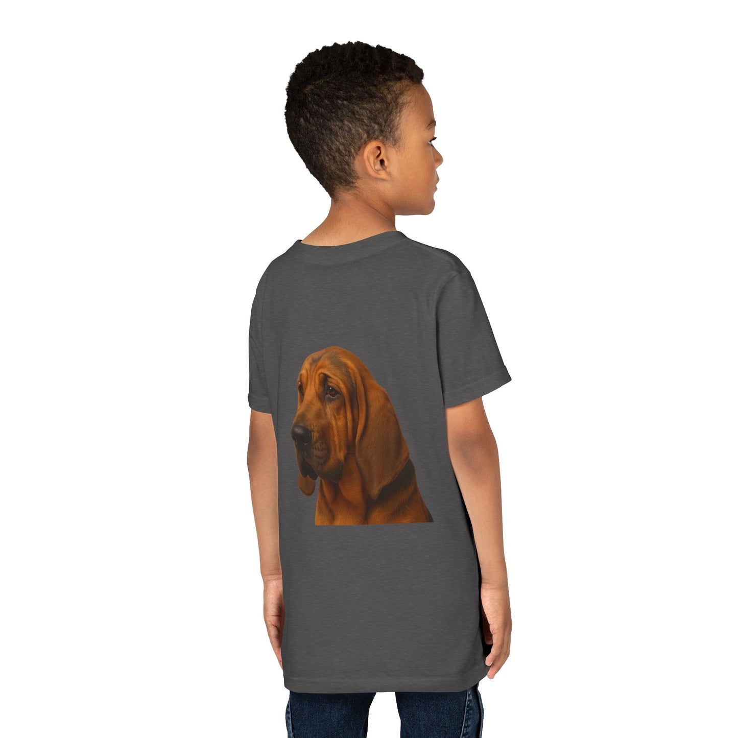 Bloodhound Head Youth Unisex Short Sleeve Crewneck Tee
