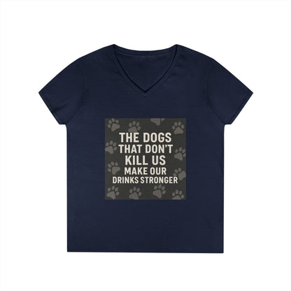 Drinks Stronger Women's V-Neck T-Shirt