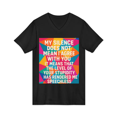 Speechless Unisex Short Sleeve V-Neck Tee