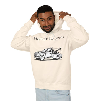 H**ker Express Wheel Lift Tow Truck Unisex Lightweight Hoodie