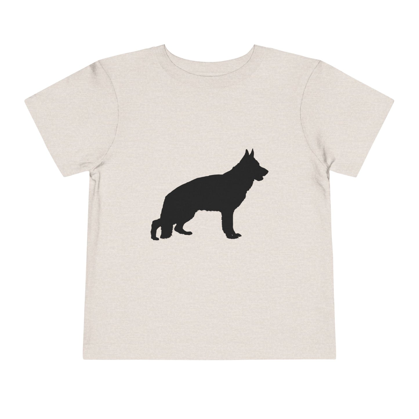 German Shepherd Silhouette Toddler Unisex Short Sleeve Crewneck Tee