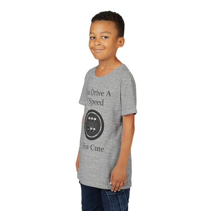 5 Speed How Cute Youth Unisex Short Sleeve Crewneck Tee