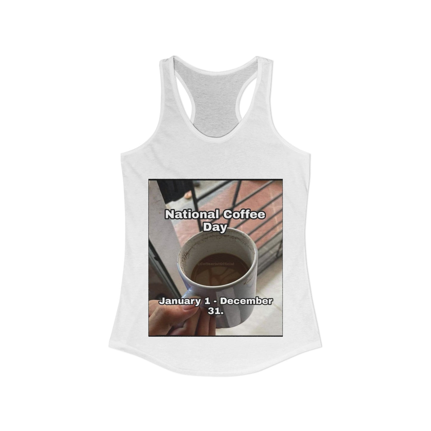 National Coffee Day Women's Racerback Tank