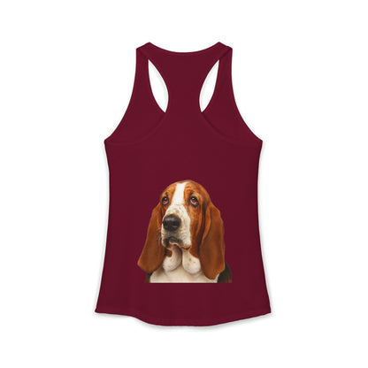 Basset Head Women's Racerback Tank