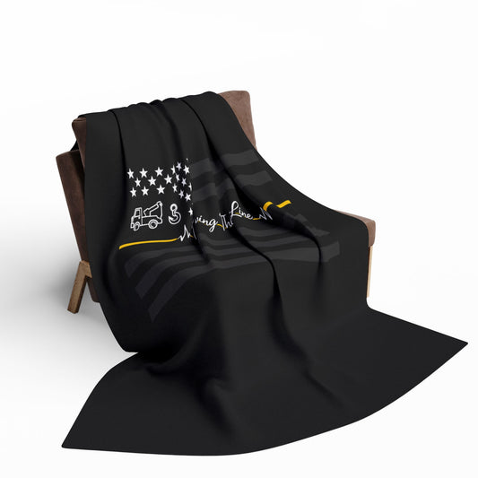 Thin Yellow Line Arctic Fleece Blanket