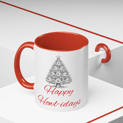 Happy Howl-idays 2-Tone Coffee Mug