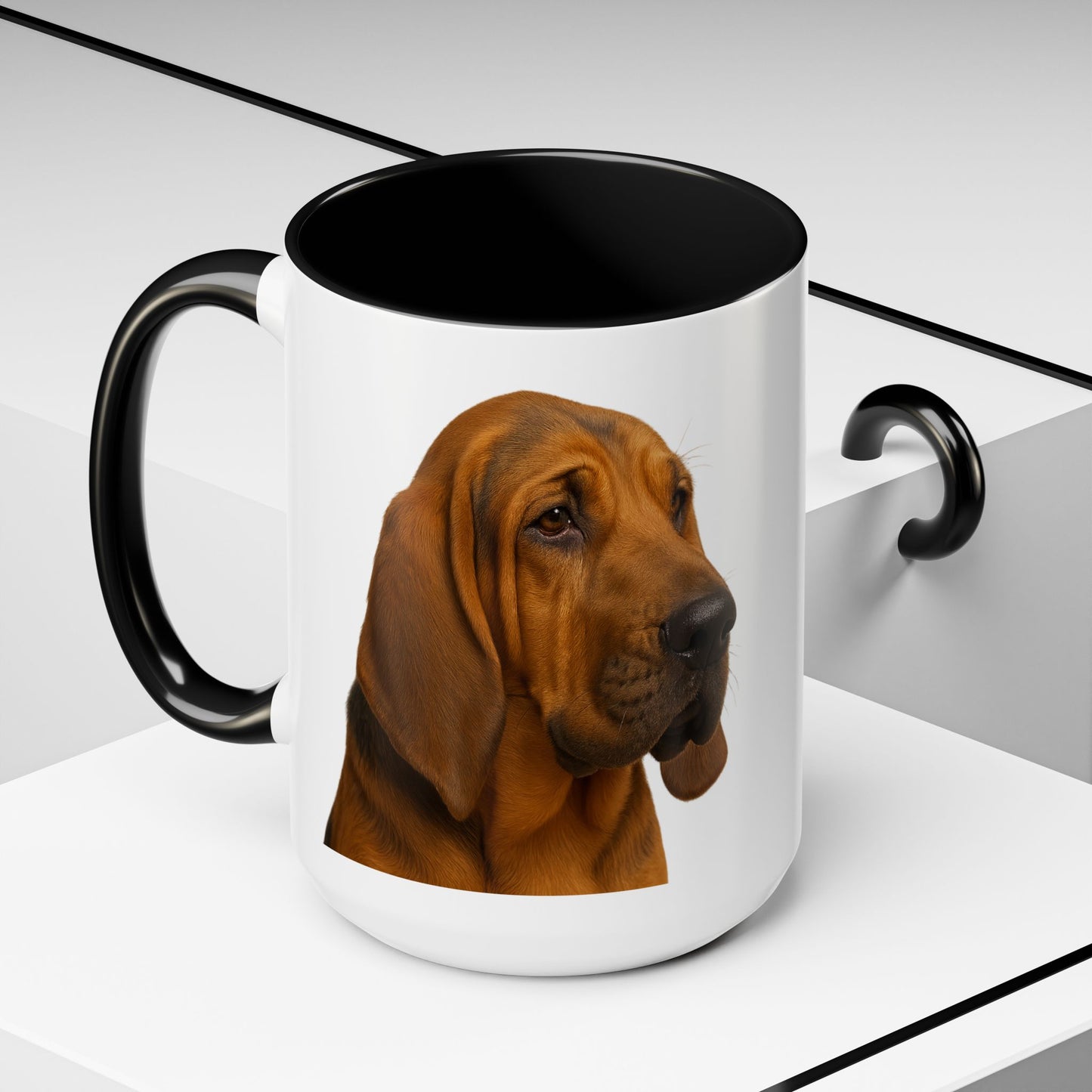 Bloodhound Head 2-Tone Coffee Mug