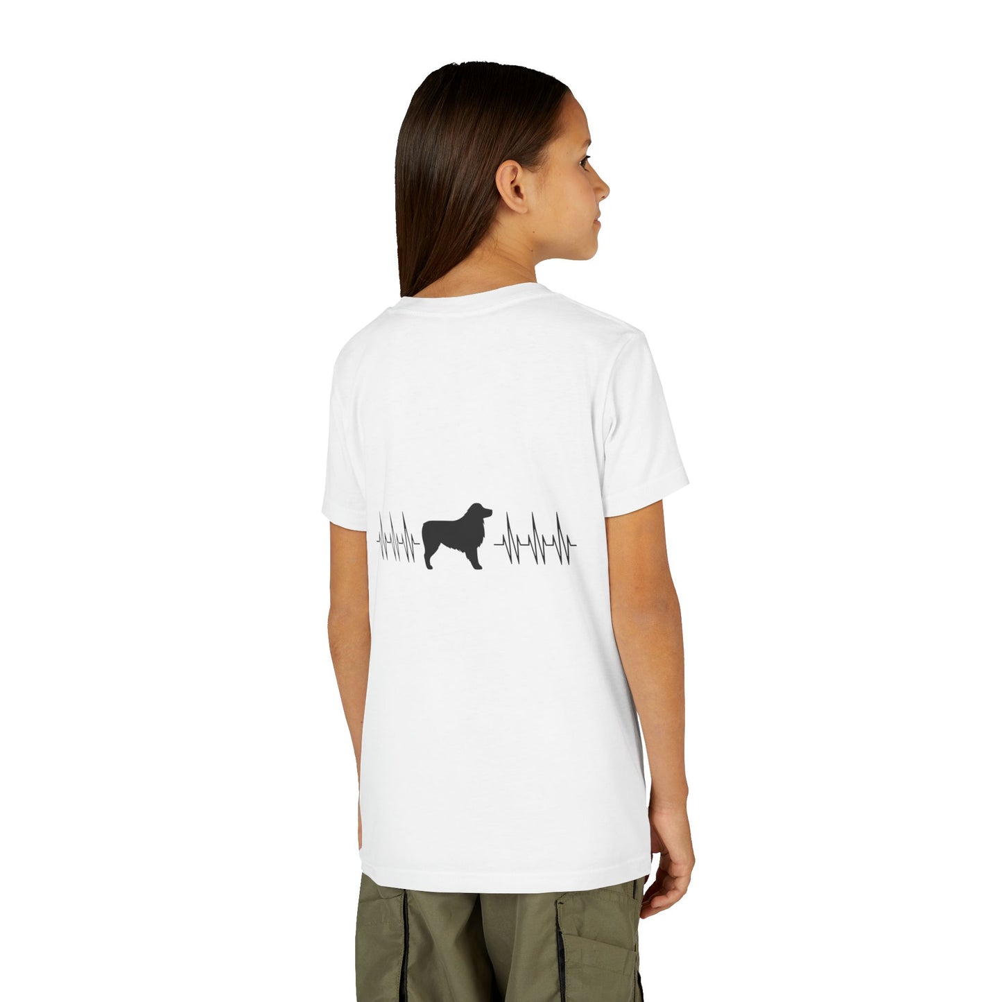 My Heart Beats For Aussies Youth Unisex Short Sleeve Crewneck Tee