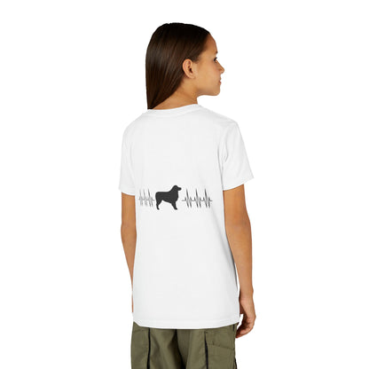 My Heart Beats For Aussies Youth Unisex Short Sleeve Crewneck Tee