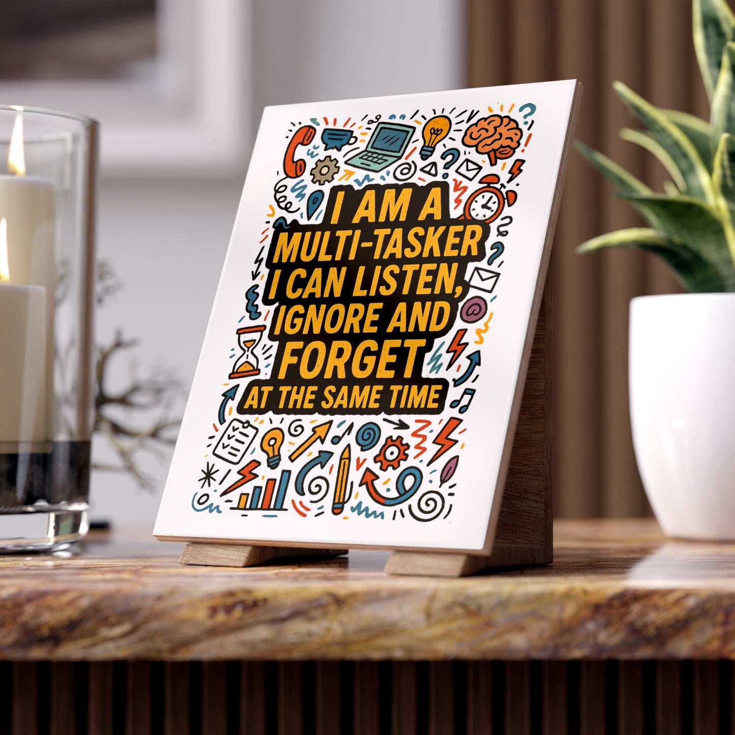 Multi-Tasker Ceramic Photo Tile