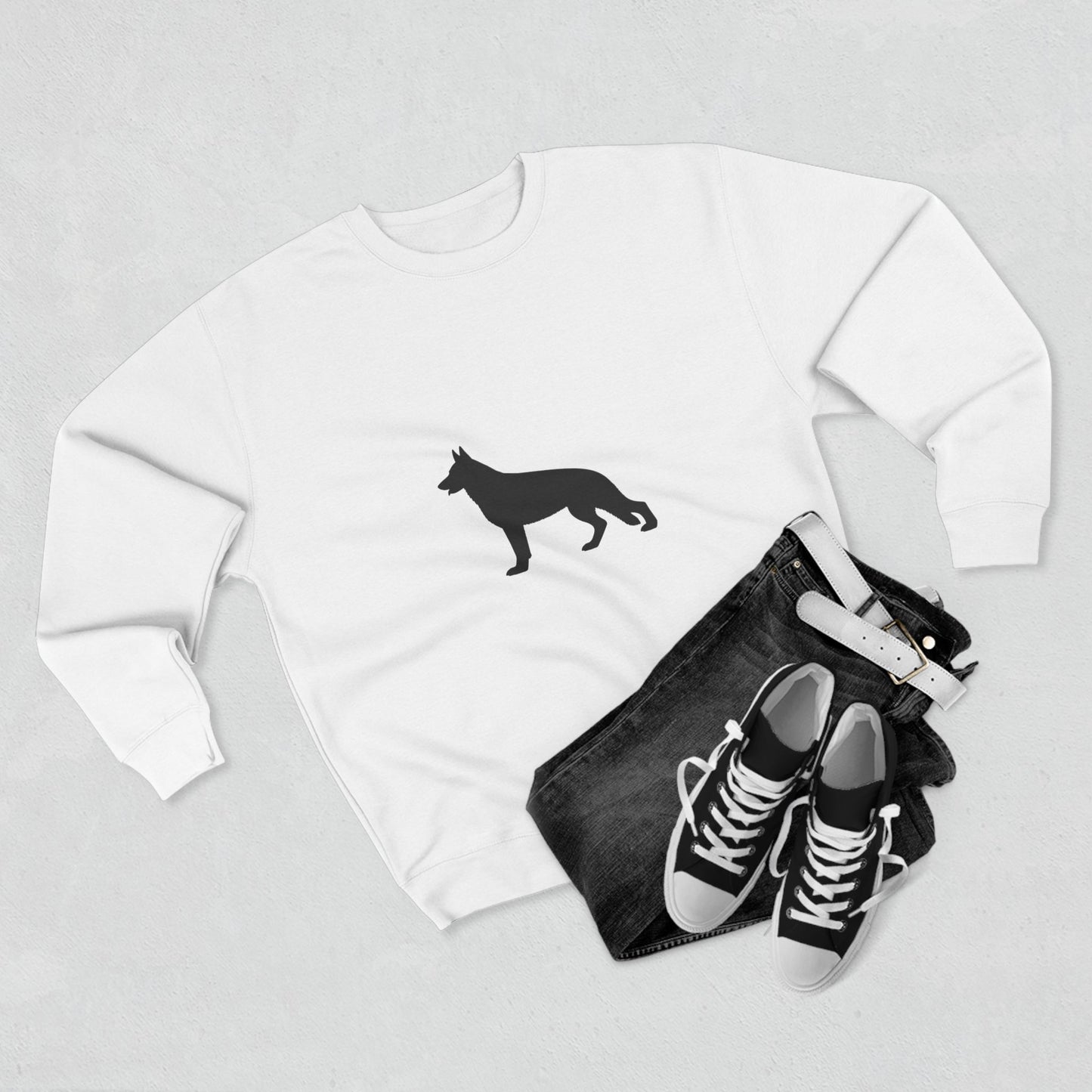 German Shepherd Silhouette Unisex Crewneck Sweatshirt