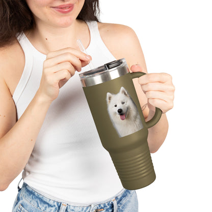 Samoyed Head Insulated Travel Mug