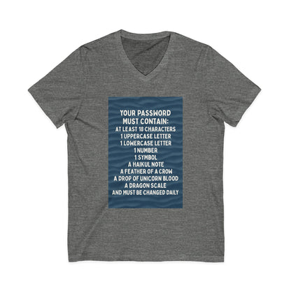 Password Unisex Short Sleeve V-Neck Tee