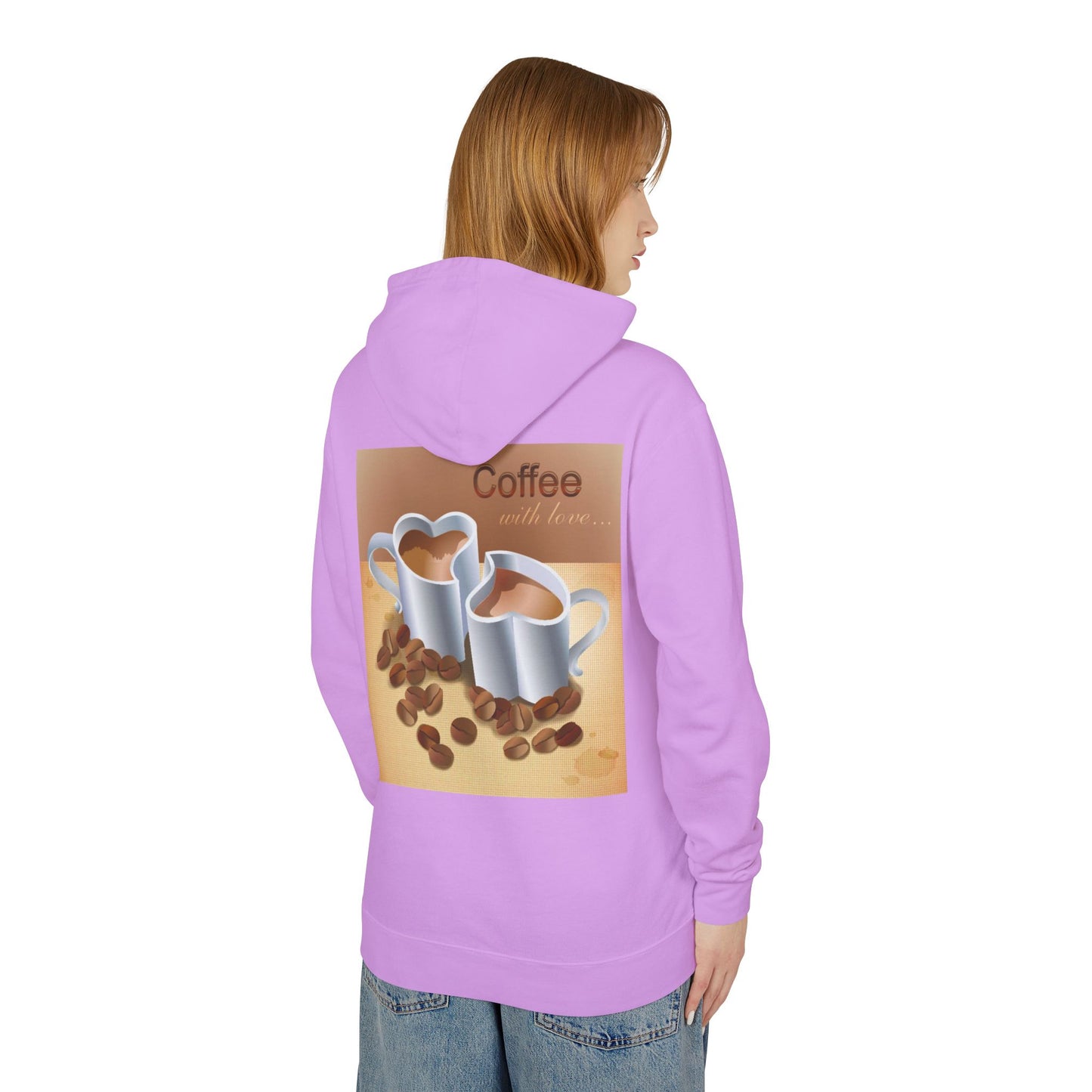 Coffee With Love Unisex Lightweight Hoodie