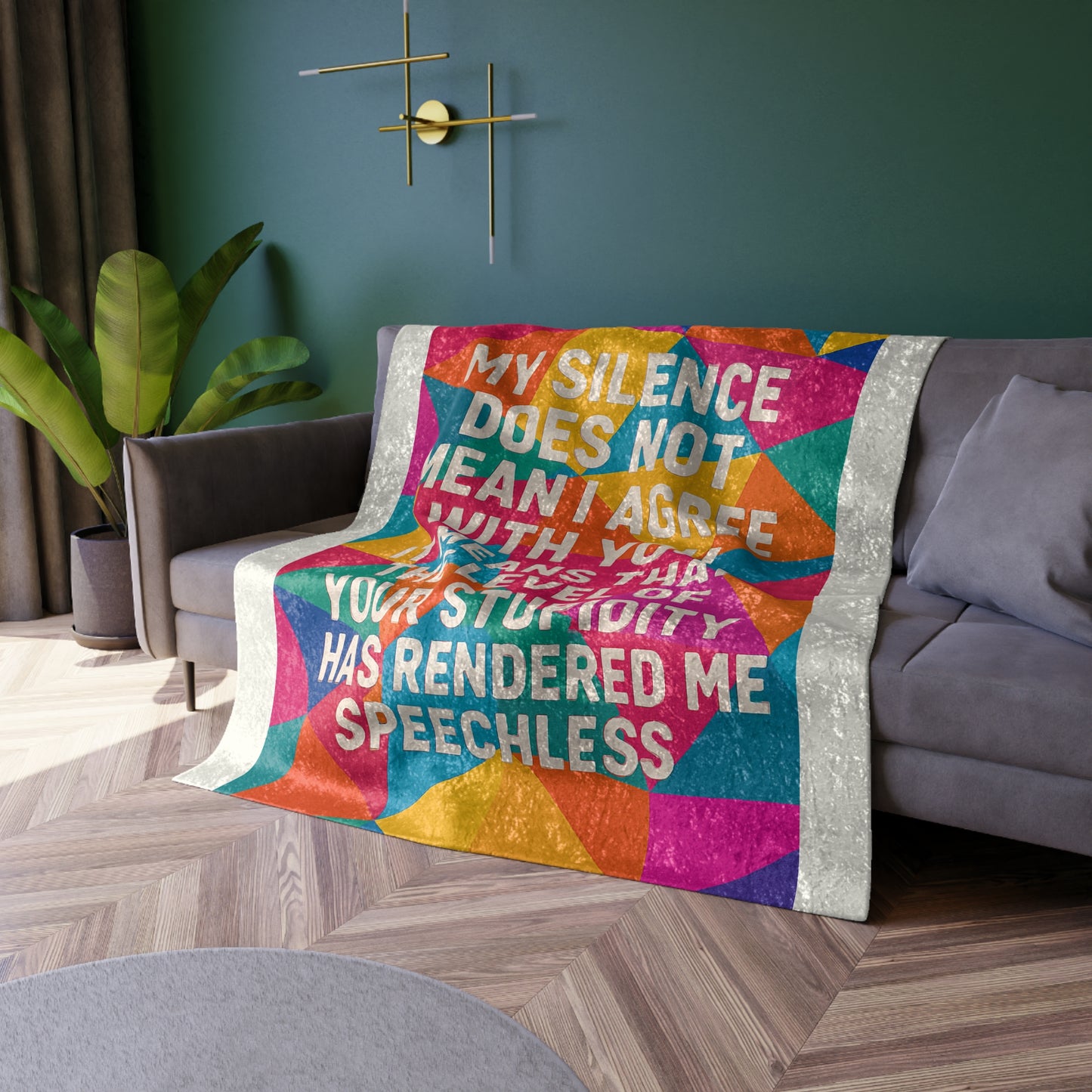 Speechless Crushed Velvet Blanket