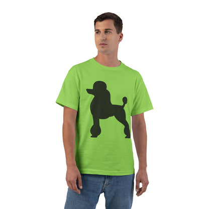 Poodle Silhouette Men's Short-Sleeve Crewneck Tee