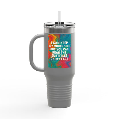 Subtitles Insulated Travel Mug