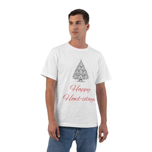 Happy Howl-idays Men's Short-Sleeve Crewneck Tee