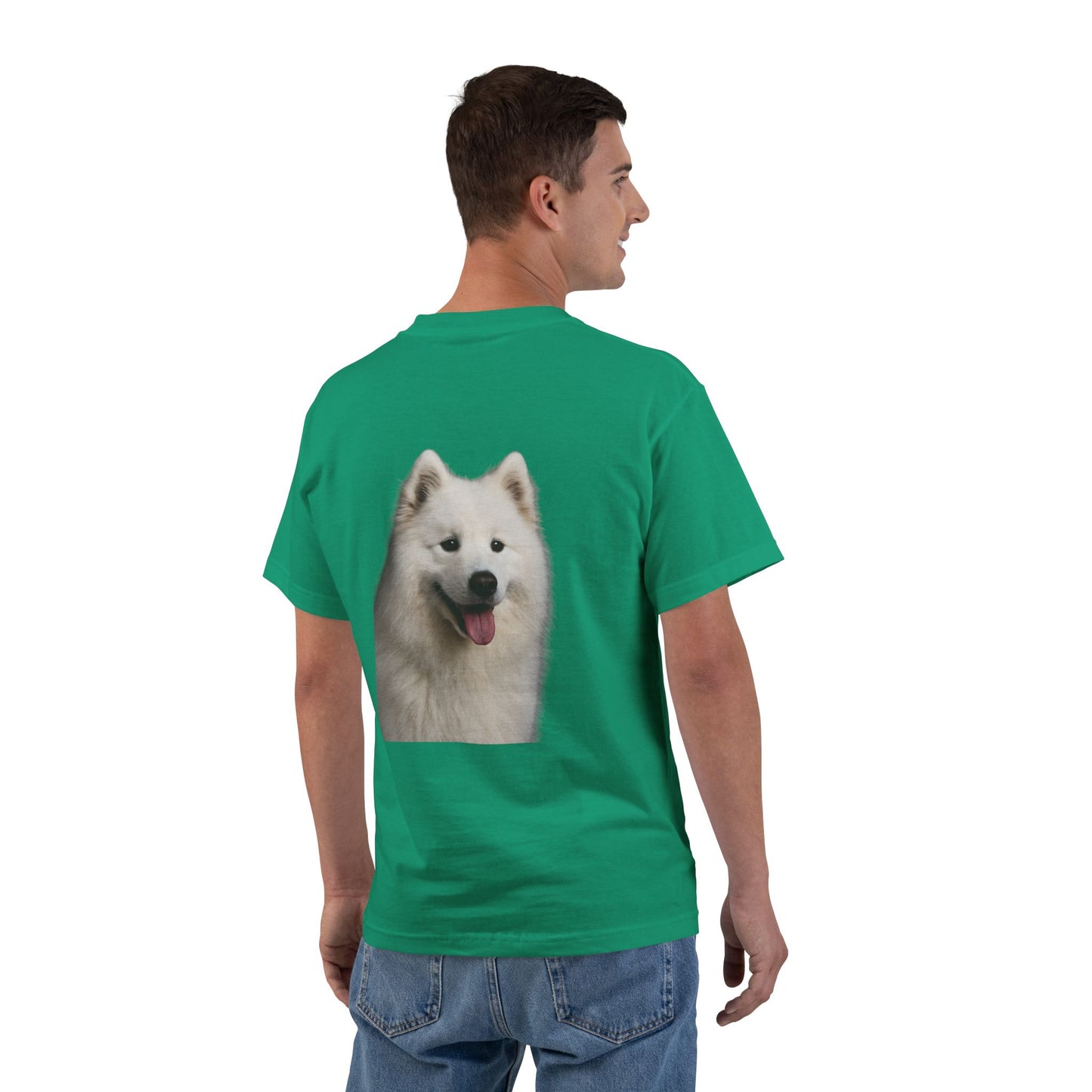 Samoyed Head Men's Short-Sleeve Crewneck Tee