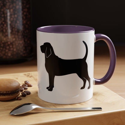 Bloodhound Silhouette 2-Tone Coffee Mug
