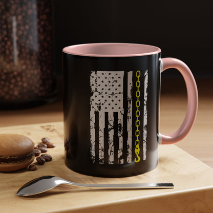 Thin Yellow Line 2-Tone Coffee Mug