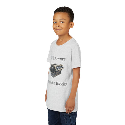 Play With Blocks Youth Unisex Short Sleeve Crewneck Tee