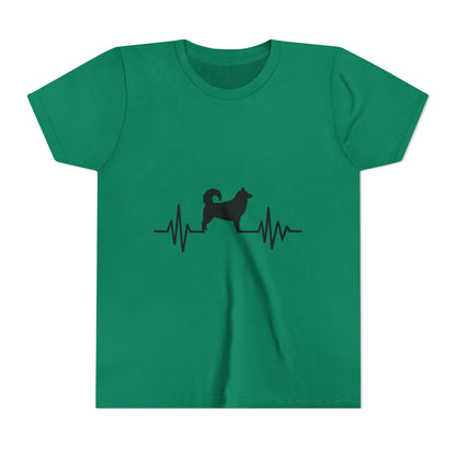 My Heart Beats For Malamutes Youth Unisex Short Sleeve Crewneck Tee