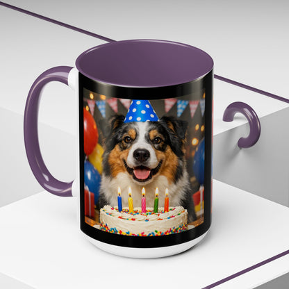 Birthday Buddy Aussie 2-Tone Coffee Mug