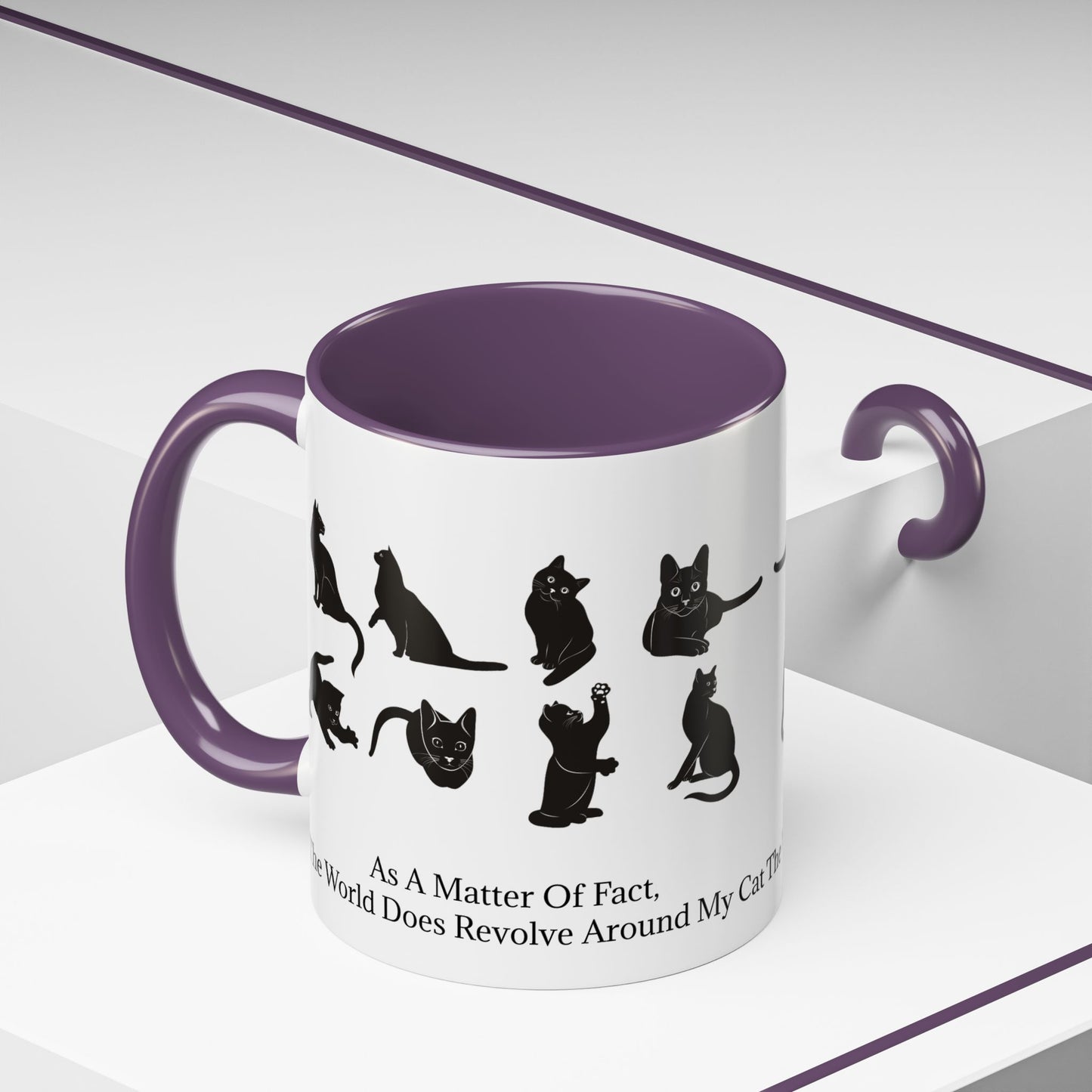 Matter Of Fact Cat 2-Tone Coffee Mug