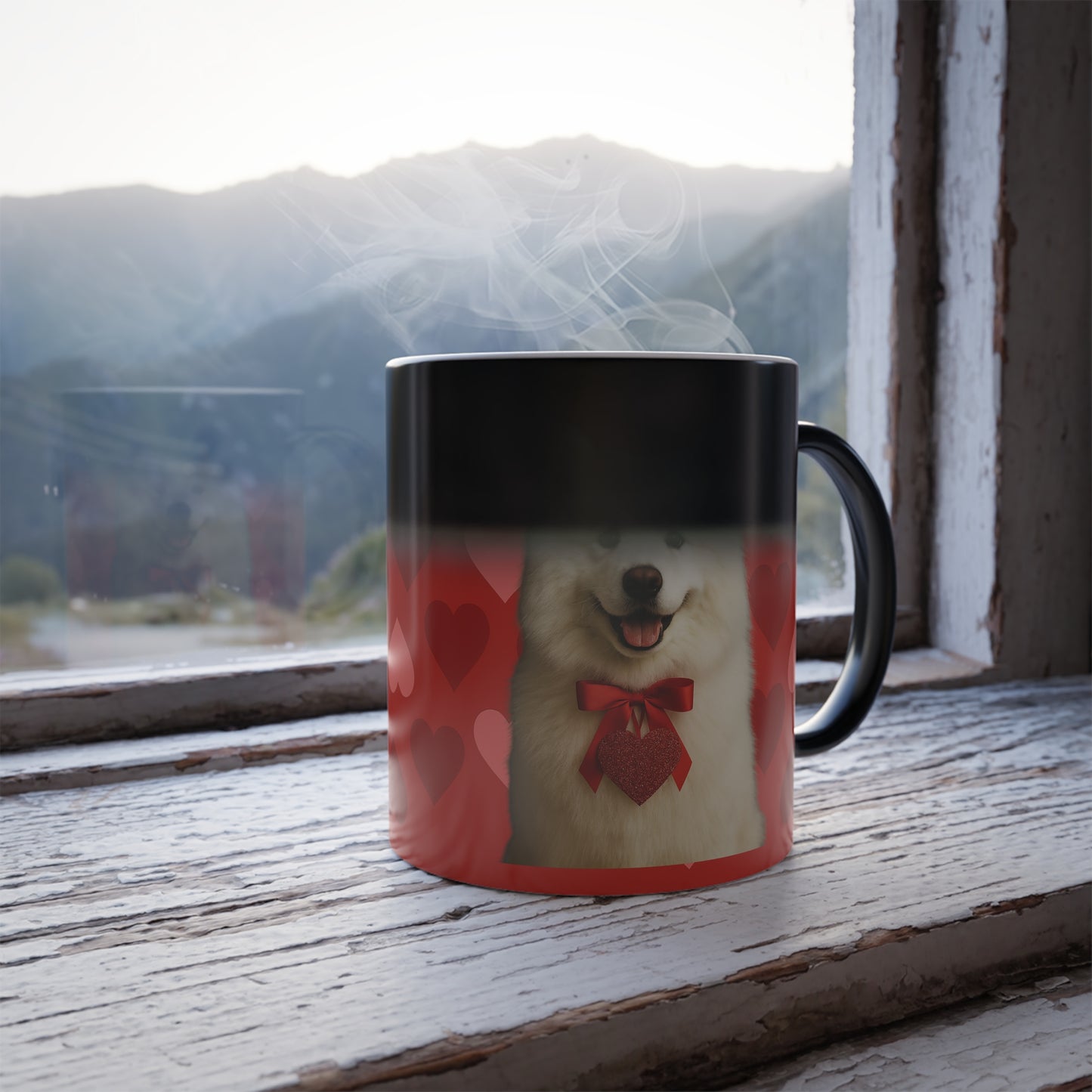 Cupid's Companion Samoyed Color Changing Mug