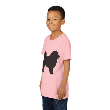 Samoyed Silhouette Youth Unisex Short Sleeve Crewneck Tee