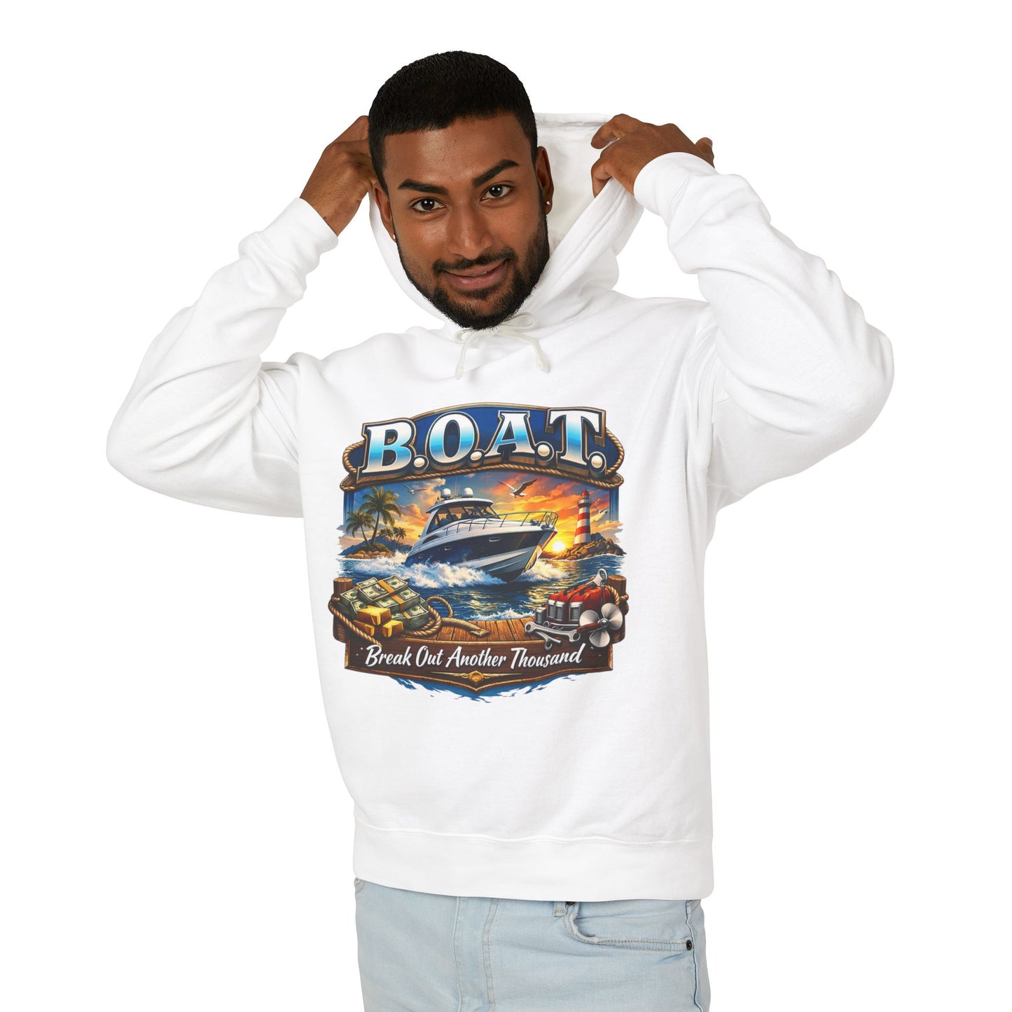 B.O.A.T. Unisex Lightweight Hoodie