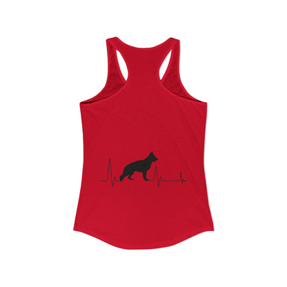 My Heart Beats For German Shepherds Women's Racerback Tank