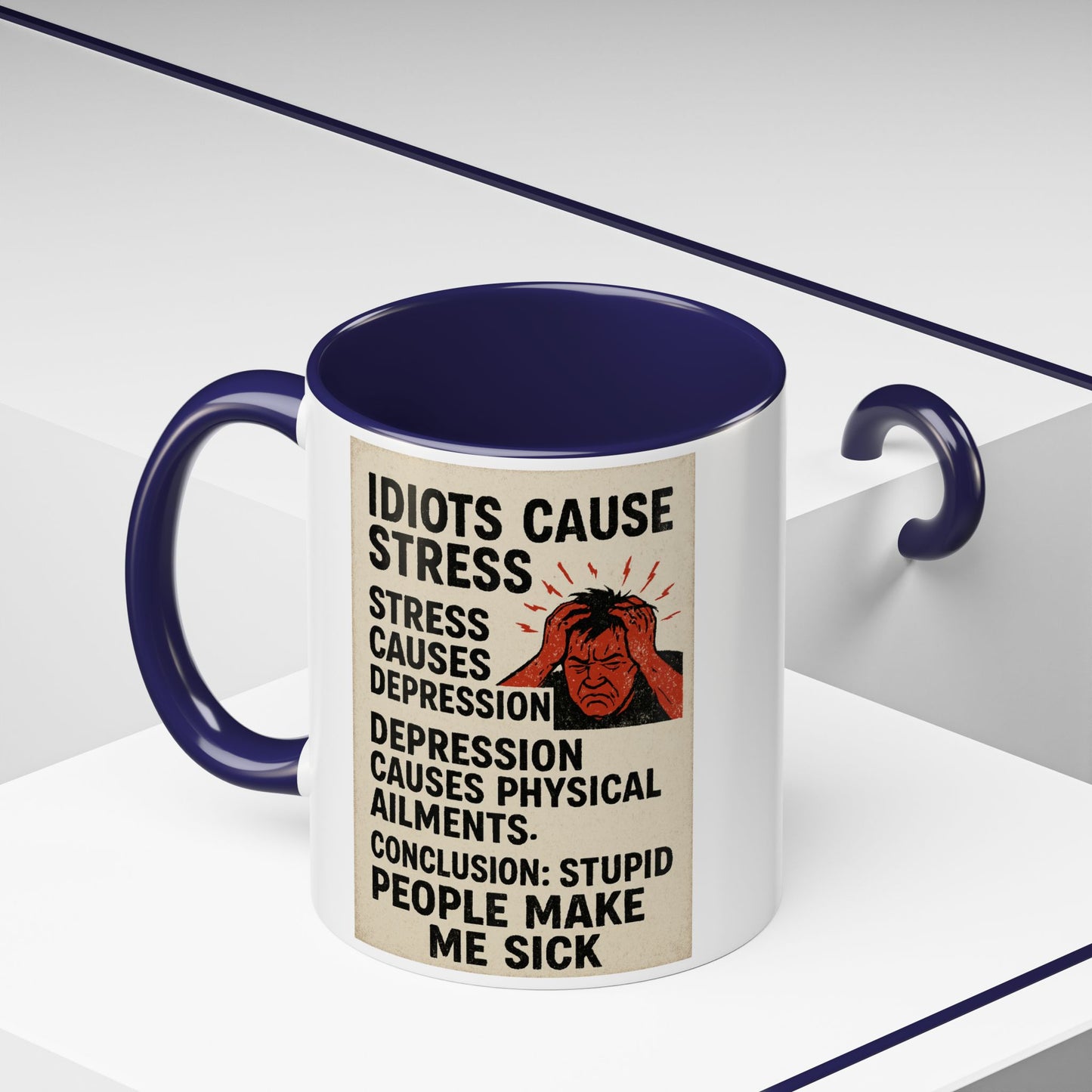Stupid People 2-Tone Coffee Mug