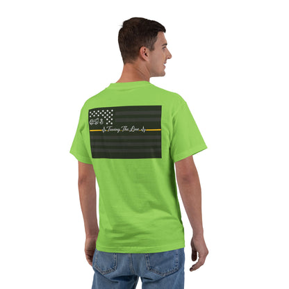 Thin Yellow Line Men's Short-Sleeve Crewneck Tee