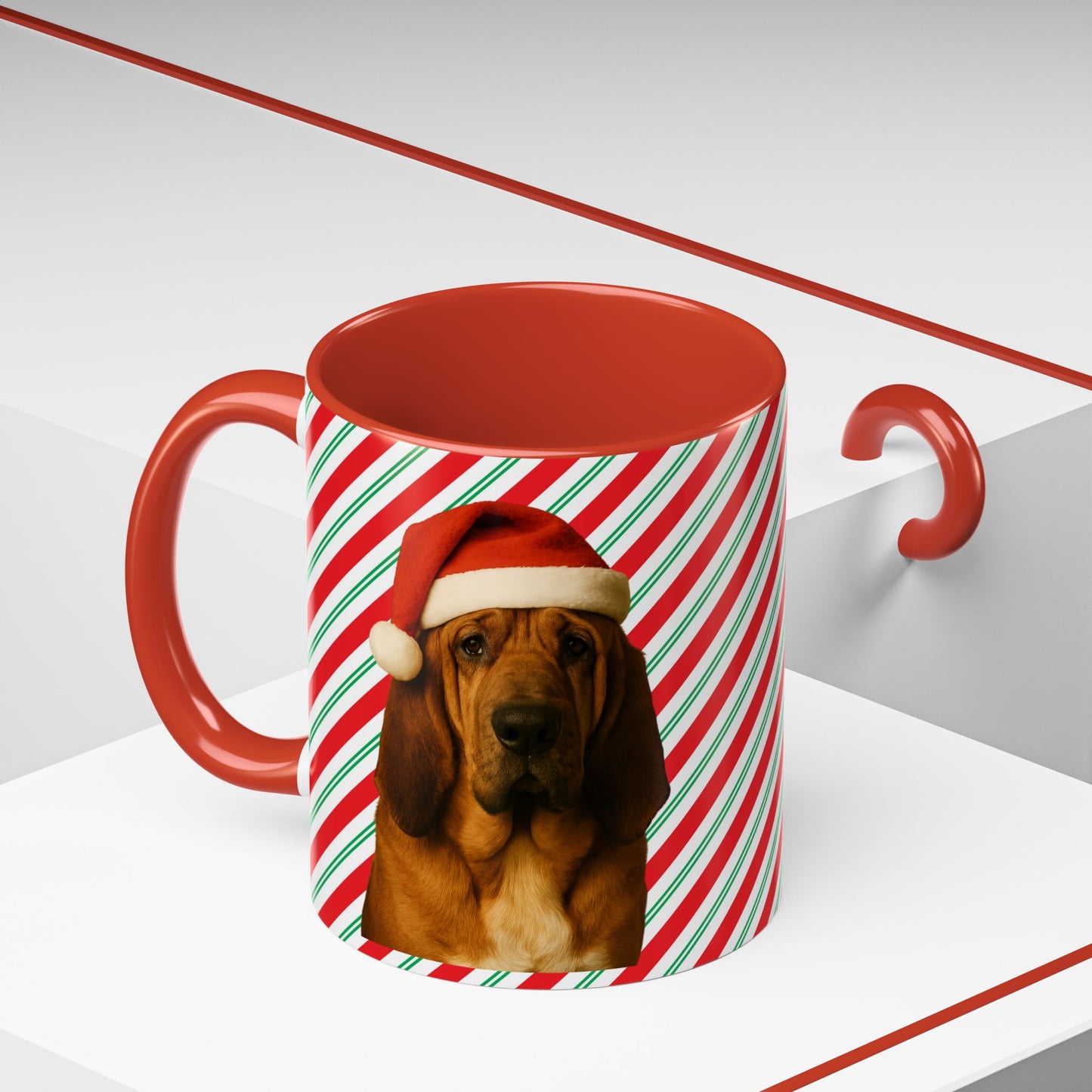 Santa Paws Bloodhound 2-Tone Coffee Mug