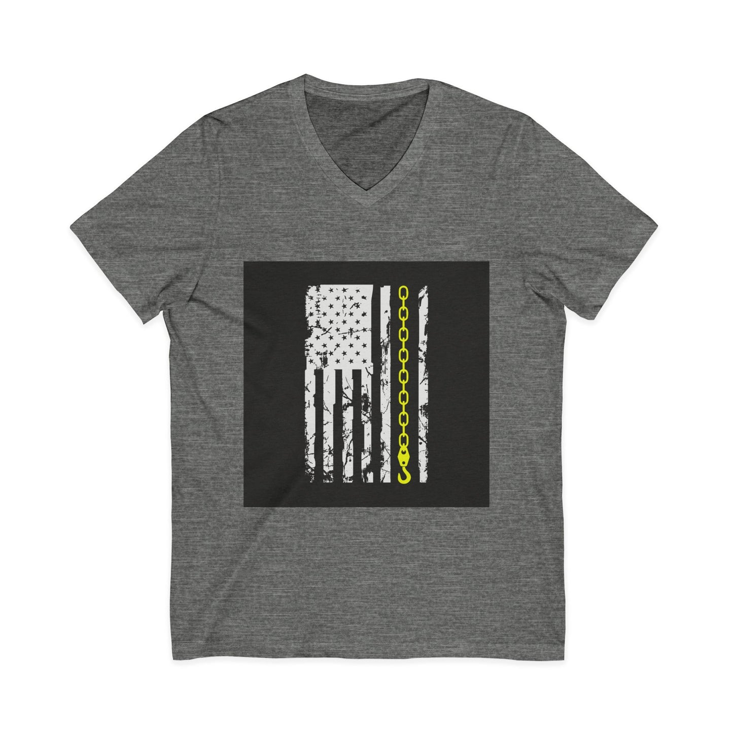Thin Yellow Line Unisex Short Sleeve V-Neck Tee