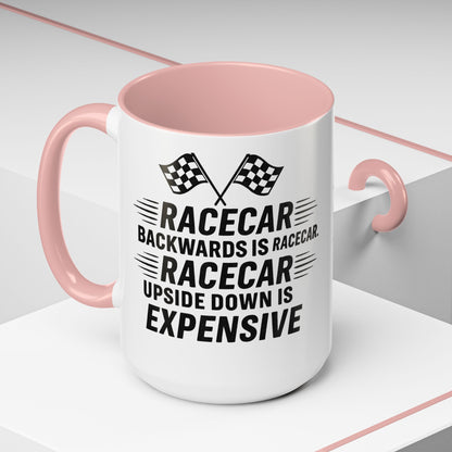 Racecar Backwards 2-Tone Coffee Mug