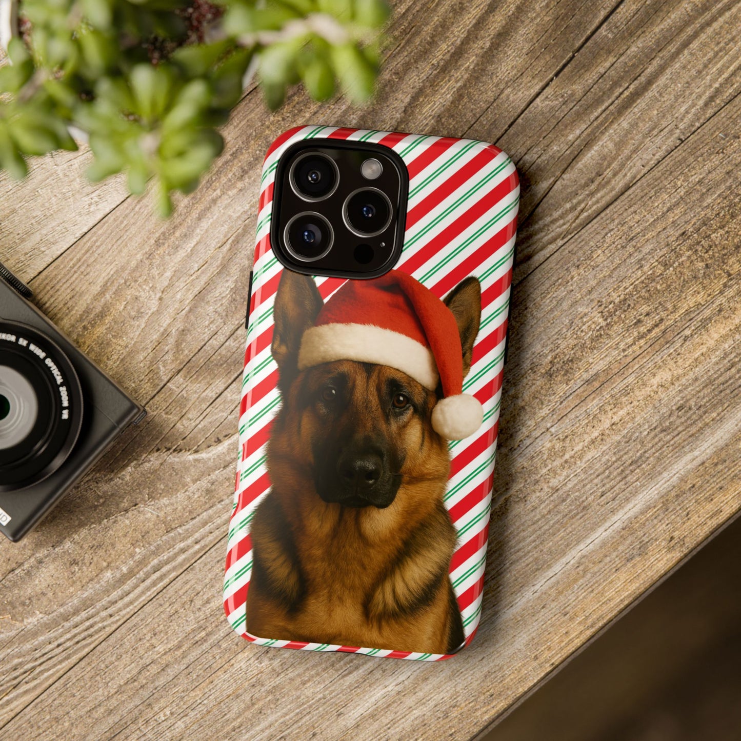 Santa Paws German Shepherd iPhone Case
