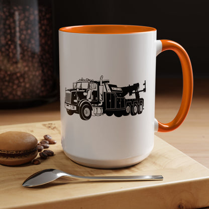 Heavy Tow Truck 2-Tone Coffee Mug