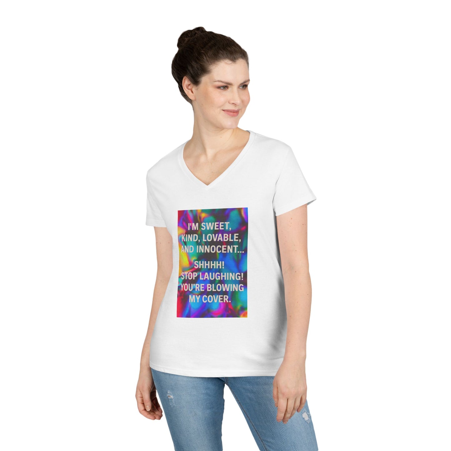 Blowing My Cover Women's V-Neck T-Shirt