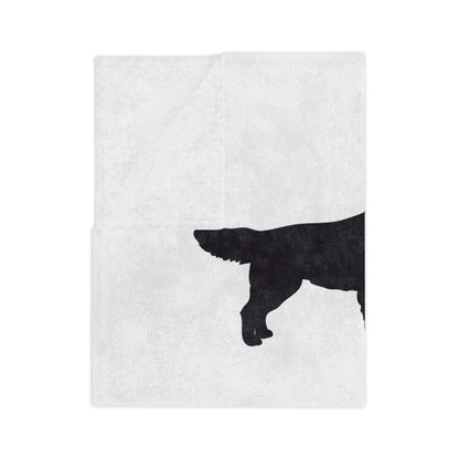 Golden Silhouette Velveteen Microfiber Blanket