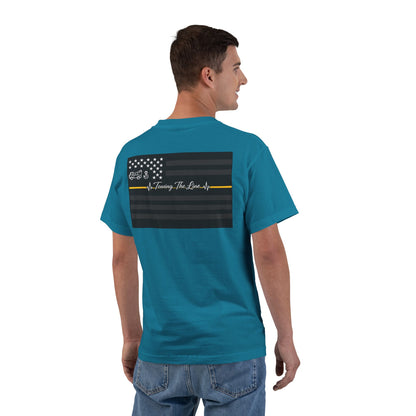 Thin Yellow Line Men's Short-Sleeve Crewneck Tee